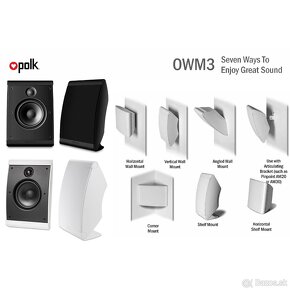 Polk Audio OWM3, ako nove, komplet balenie, atmos/surround - 4