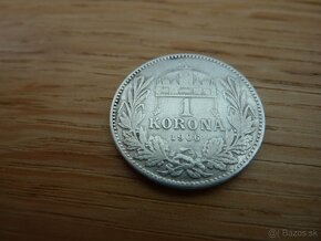 R-U vzácna strieborná 1 koruna 1906 KB - rezervované - 4