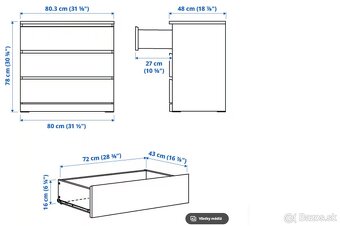 komoda malm ikea cierna 2ks sklo - 4