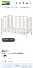 Detska postielka IKEA Gulliver + matrac  Skönast - 4