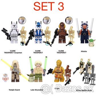 Rôzne figúrky Star Wars 4 (8ks) typ lego - nové - 4