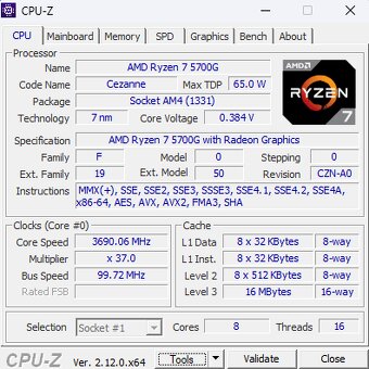 Kompaktný DeskMini X300 s Ryzen 7 5700G, 32GB RAM Windows 11 - 4