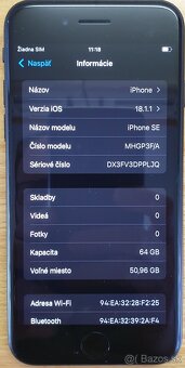 iPhone SE 2020 64GB 94% baterka top stav - 4