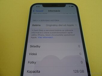 iPhone 12 128GB GREEN- ZÁRUKA 1 ROK - 100% BATERIA - 4