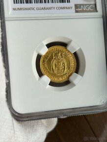 Zlatý Svatovaclavsky dukát 1926 ngc ms64 československo - 4