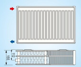 Radiátorový panel, radiátor Korad 33K 600 x 1000 mm - 4