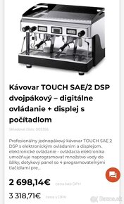 Profesionálny kávovar Touch SAE/2 DSP - 4