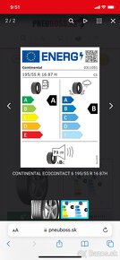 Pneumatiky  CONTINENTAL 195/55R16 87H ContiEcoContact 5 - 4