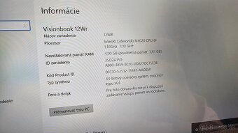 Malý šikovný notebook Visionbook 12WR - ako nový - 4