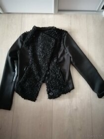 Dámsky čierny krátky kabátik - sako - 4