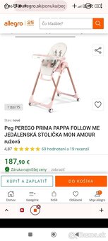 Jedálenská stolička Peg Perego prima pappa follow me - 4