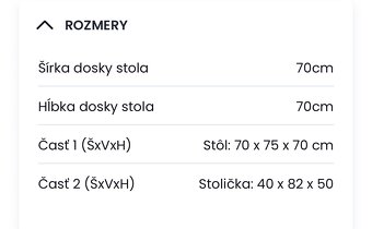 Jedálenský stôl + 2 stoličky - 4