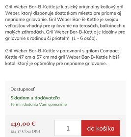 Kompaktný gril Weber bar b kettle - 4