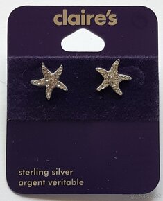 Strieborne nausnice - Claires - 4