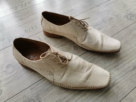 Kožené pánske topánky biele veľkosť 44 - 4
