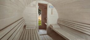 Záhradná sauna 400 cm + 50% okno + šatňa + predsieň + kaďa - 4