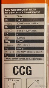 LED trubice OSRAM 60 cm NOVÉ SubstiTUBE STAR ST8S - 4