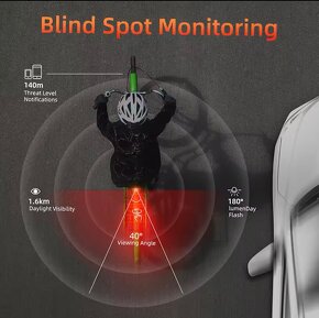 Cysklistický radar + svetlo - 4