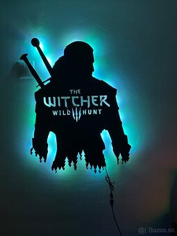 Witcher Wild Hunt LED Dekoracia na stenu - 4