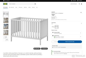 Predám detskú postieľku Ikea SUNDVIK s matracom - 4