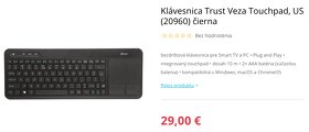 Klávesnica Trust Veza Touchpad, US (20960) čierna - 4