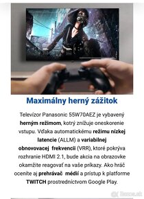 Panasonic TN 55W70AEZ, nový vo fólii PC 640 eur, zár. 5rokov - 4