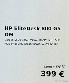 HP EliteDesk 800 G5 DM, záruka - 4