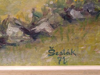 Obraz František Šesták, Po žních 1971, oelj na plátně 90x60 - 4