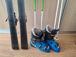 Detské lyže Rossignol 120 cm , lyžiarky Nordica GPx , palice - 4