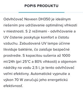 Predám odvlhčovač Noveen - 4