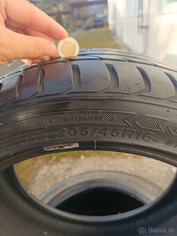 LETNÉ PNEUMATIKY 205/45 R16 AKO NOVÉ - 4