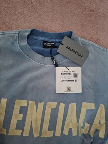 BALENCIAGA pánske tričko modré - 4