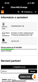 Predám Apple iPhone 15 Pro 128GB Black Titanium v záruke - 4