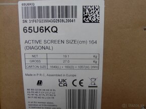 4K Ultra HD Smart TV Hisense 65 U6KQ-TAKMER NOVÝ - 4