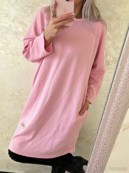 Damska oversize tunika/šaty babypink - 4