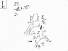 Predám na Mercedes A držiak A1696370436  zadná práva strana - 4