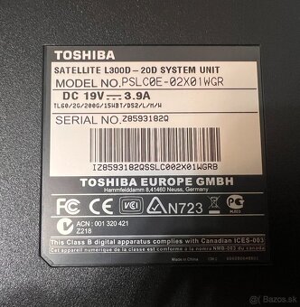 Toshiba Satellite L300D - Turion X2 - 2GB RAM - 320GB HDD - 4