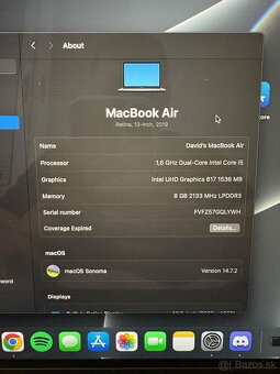 MacBook Air 2019 - i5 | 8 GB RAM | 256gb - 4