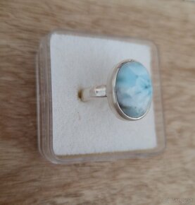 Prsteň larimar striebro 925 - 4