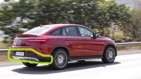 Mercedes Benz GLE Coupe 45 AMG spodny difuzor - vyfuky - 4