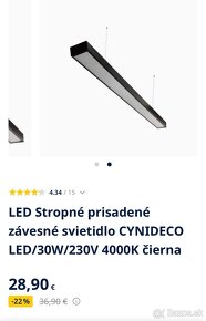 LED Stropné závesné svietidlo - 4