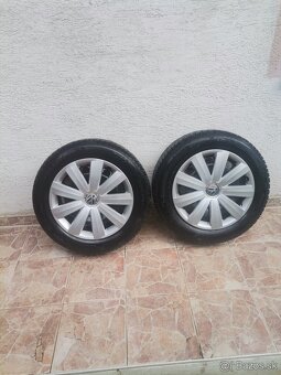 predám zimné pneu 205/55 r16 91T disky 5x112 - 4