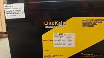 Predám novú značkovú LiFePo4 batériu LiitoKala 12V 240Ah - 4