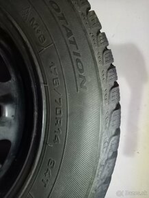 Zimná sada pneumatiík 175/70 R14 s plechovými diskami - 4