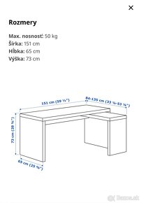 MALM - Stôl s výsuvným panelom - 4