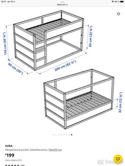 IKEA patrová posteľ KURA - 4