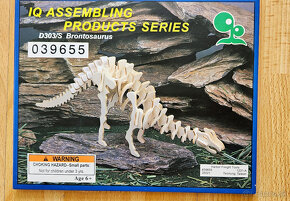 2x drevené 3D puzzle tyrannosaurus a brontosaurus - 4