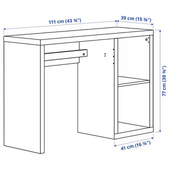 Stôl kancelársky IKEA a stolička – v ideálnom stave - 4