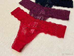 Čipkované tangá nohavičky Victoria's secret veľ. S - 4