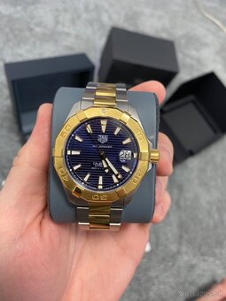 TAG HEUER AQUARACER CALIBRE 5 18k ZLATY BEZEL ROYAL BLUE - 4